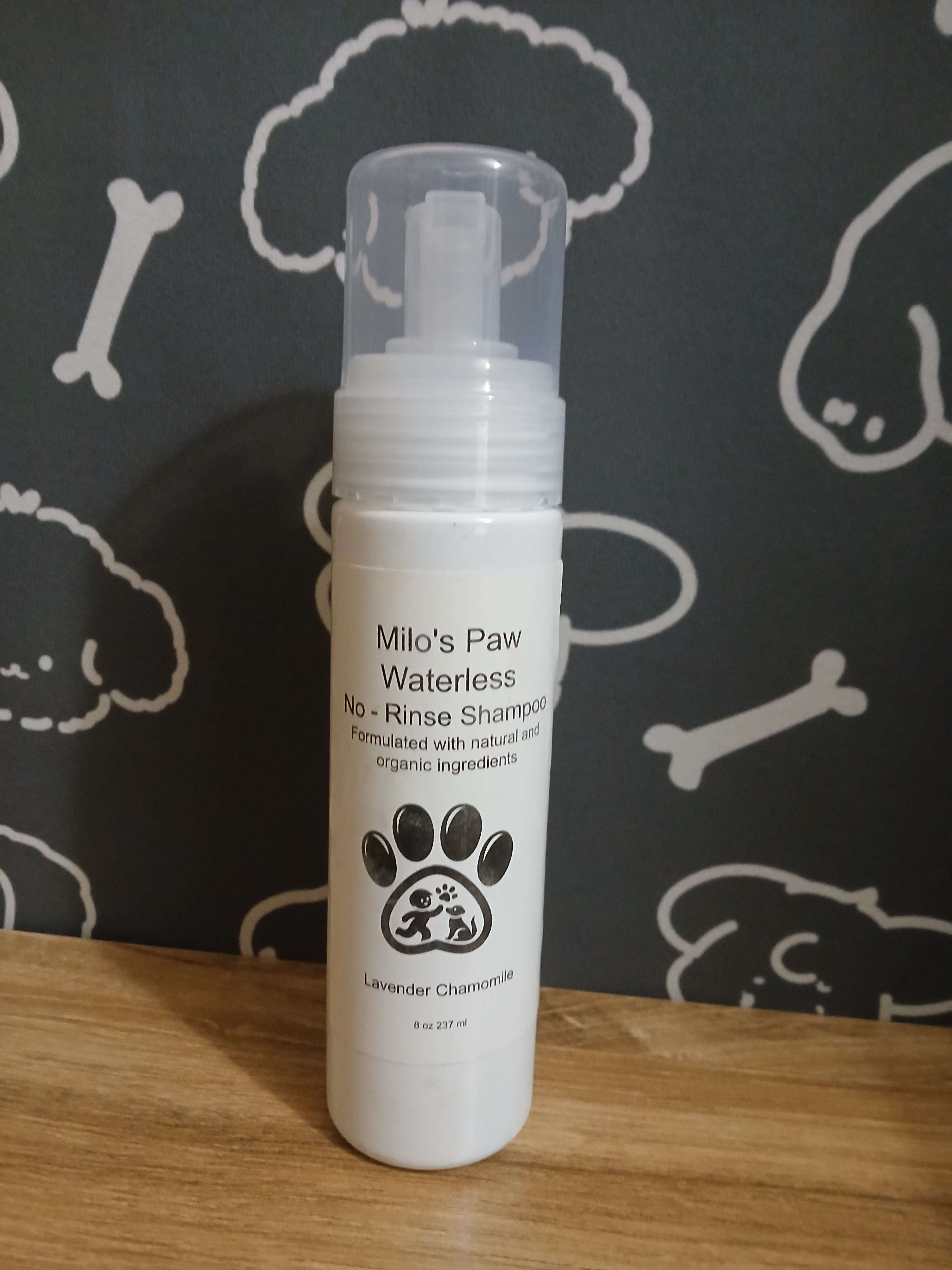 Milo's Paw Waterless no- Rinse Shampoo 8oz